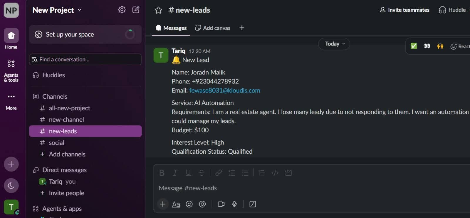 AI-Powered Lead Qualification & CRM Automation – image 2